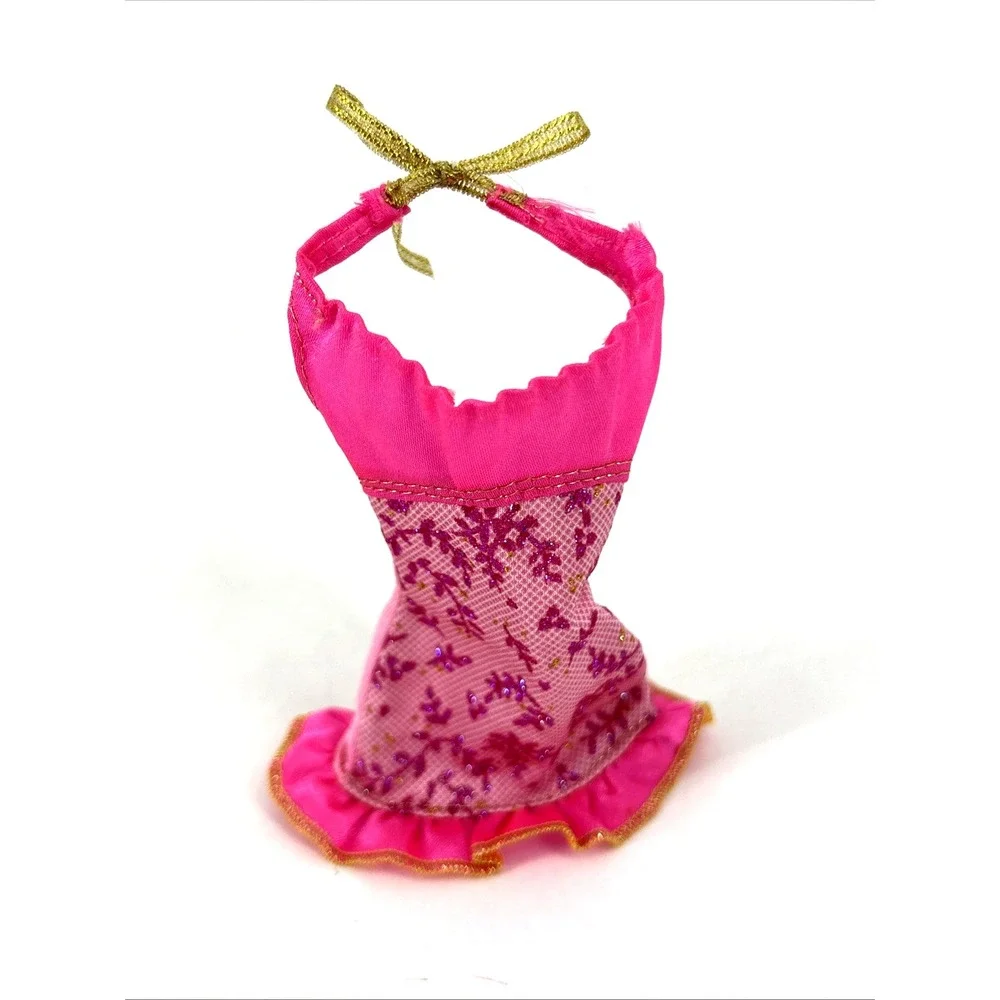 2010 Barbie Fashionistas‎ Sweetie PINK Lace Halter Dress Mini Ruffle Party